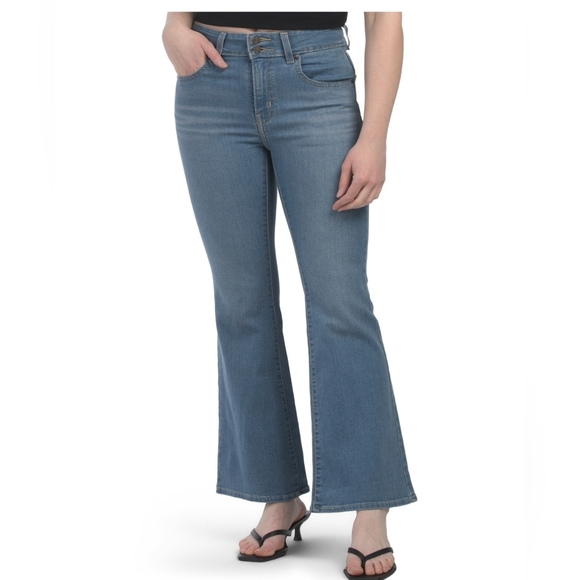 🔹Levi's🔹️ 726 Western Medium Indigo  Blue Flare Camp Denim  Jeans [Size 33/32] - Picture 1 of 4